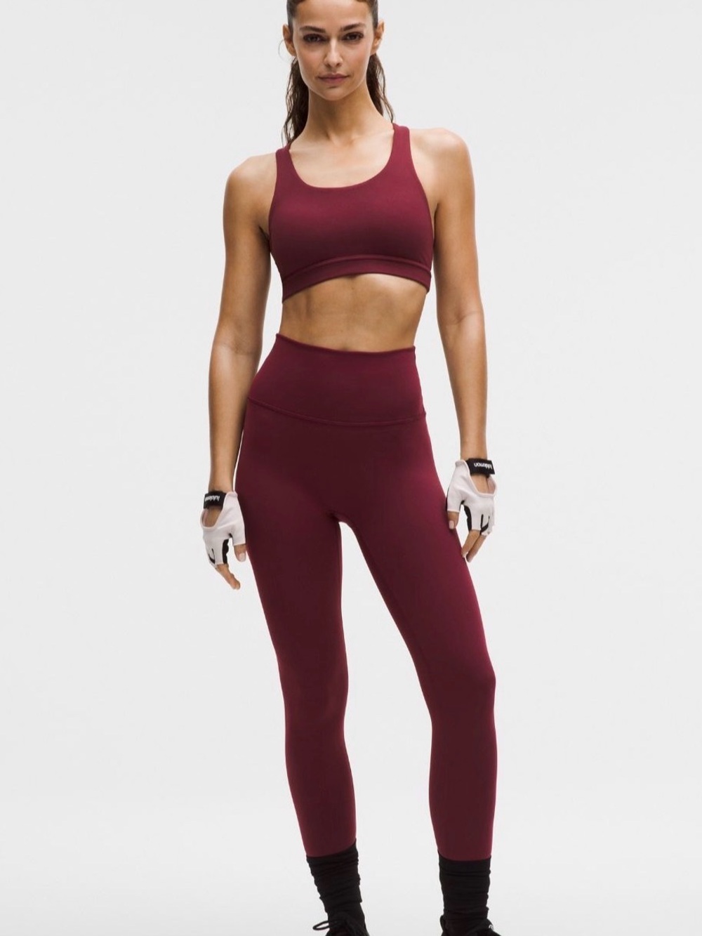Lululemon Train No Line High Rise Tight 28” Burgundy Bay